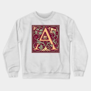 William Morris Vintage Letter A Crewneck Sweatshirt